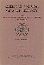 July–September 1926 (30.3) | American Journal Of Archaeology