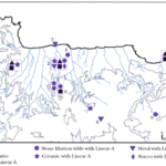 Fig. 2. Distribution map of Linear A: 1, Tylissos; 2, Knossos; 3, Poros; 4, Prasa; 5, Juktas; 6, Archanes; 7, Galatas; 8, Arkalochori; 9, Psychro; 10, Malia (= fig. 11 in published article).