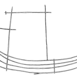 Fig. 5. The graffito in the room, ht. 25.0 cm (drawing by A. Koyunlu and S. Çokay-Kepçe).