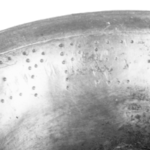 Fig. 8. Detail of the silver jug, showing inscription inside the rim.