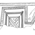 Fig. 12. The decoration of the impasto lebes, side A (Pian di Civita) (Tarquinia Project).