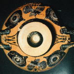 Fig. 17. A kylix by the Tübingen D41 Painter (ca. 520 B.C.E.), found upside down in Pit 39 (Pian di Civita) (Tarquinia Project).