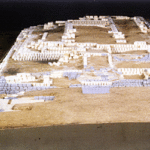 Fig. 18. Scale model of the sanctuary of the Ara della Regina as seen from the front (eastern side) (Pian della Regina) (Tarquinia Project).