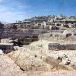 Fig. 20. Sanctuary of the Ara della Regina: southeast corner during the excavation (Pian della Regina) (Tarquinia Project).