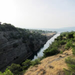 Fig. 5. The steep descent to the Saronic Gulf. This image shows why the road would not have followed the line of the canal directly.