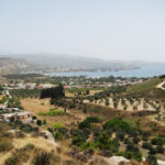 Fig. 6. Kalamaki Bay, the location of ancient Schoinos, viewed from the site of Rachi near Isthmia.