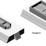 Fig. 22. Sanctuary on the Ara della Regina: preliminary hypothetical reconstruction of Temples I and II (Pian della Regina) (Tarquinia Project).