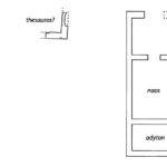 Fig. 16. Plans and development of the small temple at Gate V during the middle and the end of the sixth century B.C.E. (modified from De Miro 2000, fig. 14).