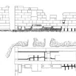 Fig. 21. Section and plan of the early fifth-century monumentalized fountain in the sacred area at San Biagio (Marconi 1929b, fig. 2).