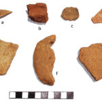 Fig. 5. Pottery collected from Room 2 at Shore House: a, carinated cup; b, pithos; c, cookpot rim; d, cup; e, amphora; f, loomweight; g, pithoid jar.