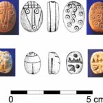 Fig. 12. Scarab and scaraboid from the Iron Age I compound at Tell Abu al-Kharaz (phase IX) (courtesy Tell Abu al-Kharaz Project).