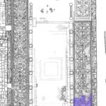 Fig. 75. Plan of the Petra Church, showing a section lifted at the west end of the south aisle (courtesy F. Sciorilli).