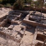 Fig. 83. Oblique aerial view of the excavation area at Islamic Aylah (courtesy Aylah Archaeological Project).