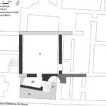 Fig. 2. Plan of the house below Santi Sergio e Bacco, showing second phase of imperial renovations in which Rooms B2 and B3 were created within the former space of Room B1 by the addition of an east–west wall and doorway.