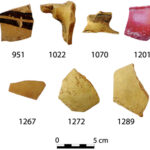 Fig. 7. Pottery found under Wall 3 to the south of the Peisistrateian Telesterion. The sherd numbers correspond to catalogue numbers in Cosmopoulos (forthcoming).