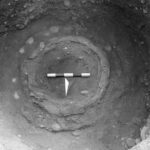 Fig. 7. Pit in the Sanctuary of Zeus at Jarash where excavators found the ring-shaped remains of an in situ large circular mold for bronze casting (courtesy Jarash Sanctuary of Zeus Excavations).