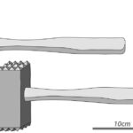 Fig. 15. Examples of a stonemason's axe and bush hammer used in Nabataean/Roman Petra (courtesy T. Paradise).