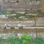 Fig. 4. Accademia di Musica (VI.3.7), Pompeii, detail of masonry base incorporating fragmentary Latin inscription.