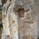 Fig. 2. Detail of single cutting on a column in the Archaic Colonnade at ancient Corinth.