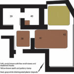 Fig. 6. Plan of Rooms 38–40, Porch 41, and Court 42, phase 1 post-destruction deposits.