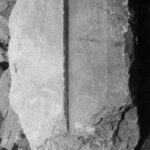 Fig. 8. Pilaster shaft block from the Arch of Augustus (D.M. Robinson, archive photograph, 1924, no. KR048.12, Pisidian Antioch excavation archive, Kelsey Museum of Archaeology, University of Michigan; courtesy Kelsey Museum of Archaeology).