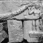 Fig. 15. Spandrel block from the Arch of Hadrian and Sabina with a genius and garland depicted in relief.