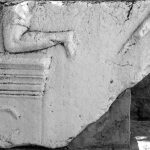 Fig. 16. Spandrel block from the Arch of Hadrian and Sabina with the lower leg of a captive depicted in relief (courtesy D. Ng).