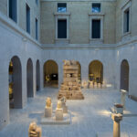 Fig. 1. North patio with funerary monument of Pozo Moro, Iberian culture, sixth century B.C.E., sandstone, Necropolis of Pozo Moro, Chincilla de Monte-Aragón (Albacete) (Luis Asín; courtesy Museo Arqueológico Nacional, Madrid).