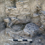 Fig. 5. View to northeast of “sherd hearths” 99.526.385 and 386.