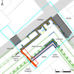 Fig. 3. Ground plan of the architectural structures open to the public in the Forum Portico (T. Barrientos).