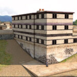 Fig. 10. Computer reconstruction of the Cyclopean Terrace Building (CTB). View from the northwest (reconstruction by D. Tsalkanis).