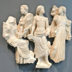 Fig. 3. Four muses from a Muse sarcophagus (J. Paul Getty Museum, inv. nos. 72.AA.90.1–4).