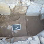 Fig. 3. Tomb 5 of the Blue Stone Structure during excavation; comingled human remains in the southwest corner.