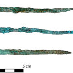 Fig. 7. Copper alloy pins (top to bottom: SF0669, SF0670, SF0671) from Tomb 11.