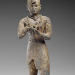 Fig. 2. Bronze statuette of King Taharqa, Napatan period, 690–664 BCE, excavated at Gebel Barkal, Harvard University—Boston Museum of Fine Arts Expedition. Boston, Museum of Fine Arts 21.3096 (© Museum of Fine Arts, Boston).