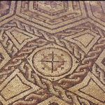 Fig. 9. Mosaic showing crossed shields pattern from a domus at Marsala. Museo Archeologico Regionale—Baglio Anselmi.