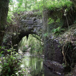 Fig. 20. Ponte Ciurlo on Fosso Boccalupo, looking northwest. The AQVA PAVLA inscription plaque is visible above the arch (R. Taylor).