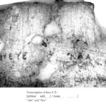 Fig. 14. Callatis papyrus fr. 3 verso, showing upper margin and writing reversed by digital processing (infrared microphotograph by R. Janko; courtesy Archaeological Museum of Callatis, Mangalia).