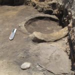 Fig. 6. View of NSS-8 hearth (Locus 66) during excavation.