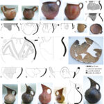 Fig. 12. Selected pottery from general Terraced Building Phase 2 debris: red-burnished jars or cups (a, HM15426; b, HM15744; c, HM15708; d, HM16586; e, HM15408.5; h, HM15408.2; i, HM15714.1; j, HM15406.8); jars (f, HM15960.1; g, HM15737.2, with relief medallion; m, HM16921, with white-filled incisions; n, HM16587, plain-burnished); coarse ware (k, straight-walled cup, HM16585; l, shallow bowl with saddle lug, HM16567; o, baking tray, HM16902); burnished bowls (p, from HM23161 and HM23194; q, from HM23161, buff-burnished; r, HM15445.1, dark-burnished); beak-spouted jugs (s, HM15733; t, HM15734; u, HM16701; v, HM15425; w, HM23853; x, HM16593) (a, d, k, n, s–v, x now in the Antalya Museum; b, c, l, o, w now in the Elmalı Museum).