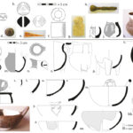 Fig. 13. Selected finds from NSS-6 and associated levels: clay whorls (a, HM17380; b, HM17451; c, HM17393; d, HM25155); bone awl (e, HM24060) and cylinder (f, HM23790); idol figurine (g, HM24077); copper-alloy (toggle?) pin (h, HM22018); miniature jars (i, HM17398; j, HM17376; k, HM17487, Pot VI in fig. 19); jugs (l, HM17290, Pot III in fig. 13; m, HM24058; n, from HM22502); tripod jars (o, HM17359.1; p, HM17480.1, Pot II in fig. 19); coarse jar (q, HM17498); pedestaled lid (r, HM17179.1); bowls and bowl fragments (s, HM17359.3, red-burnished; t, HM17359.4, dark-burnished; u, HM17394.1, red-burnished; v, HM17299, dark-burnished; w, HM17497, dark-burnished; x, HM17373.1; y, HM17376, dark-burnished; z, HM17359.2; aa, HM17580, buff-burnished; bb, HM17189, red-burnished) (a–c, j–l, o, p, s–x, z–bb now in the Antalya Museum; d, g now in the Elmalı Museum.)