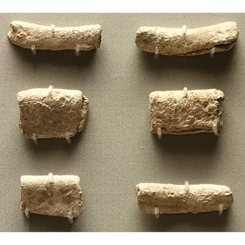 Selection of lead sinkers from Tomb 131 at Perati. Athens, National Archaeological Museum 8798 (with permission Hellenic National Archaeological Museum, Athens; © Hellenic Ministry of Culture – Hellenic Organization of Cultural Resources Development).